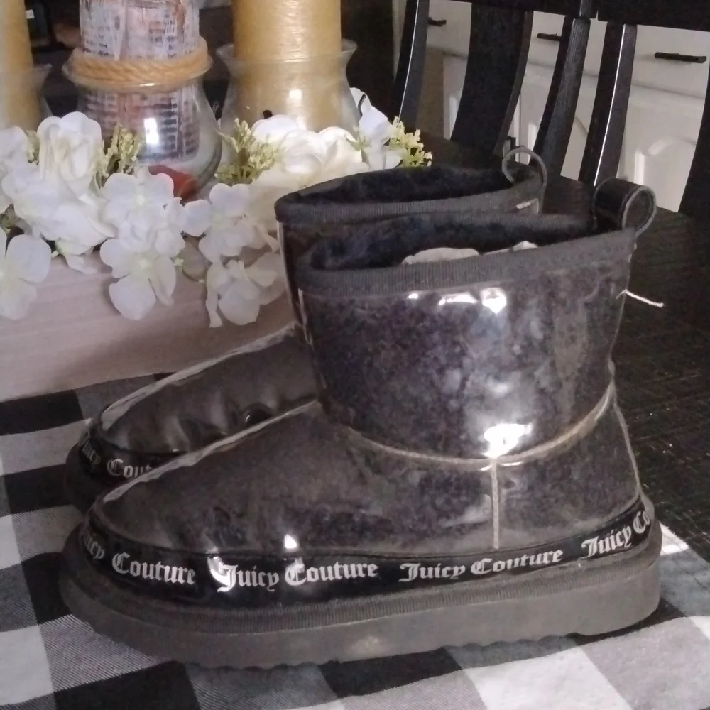 Juicy Couture Transparent Black Boots